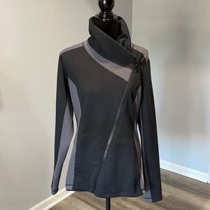 Cabi athletic Black Gray Stretch Jacket Size Medium